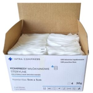 Sterilní netkaný obklad 4W 5*5cm 2ks blistr 100ks